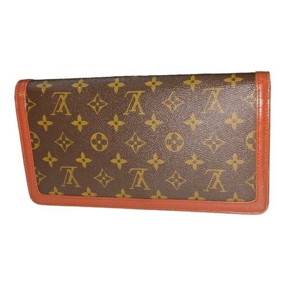 Louis Vuitton Pochette Dame Clutch GM Brown Leather - Picture 2 of 16